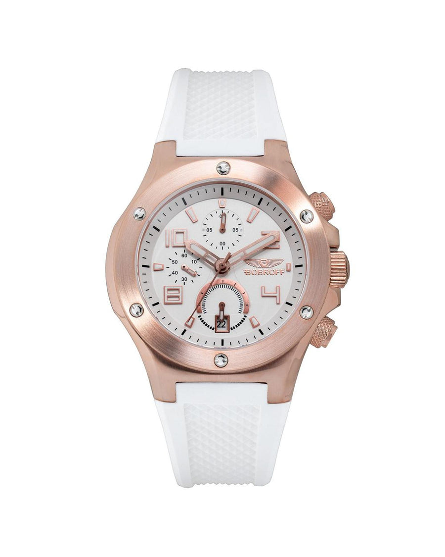 Bobroff Unisex's White Rubber Watch - One Size