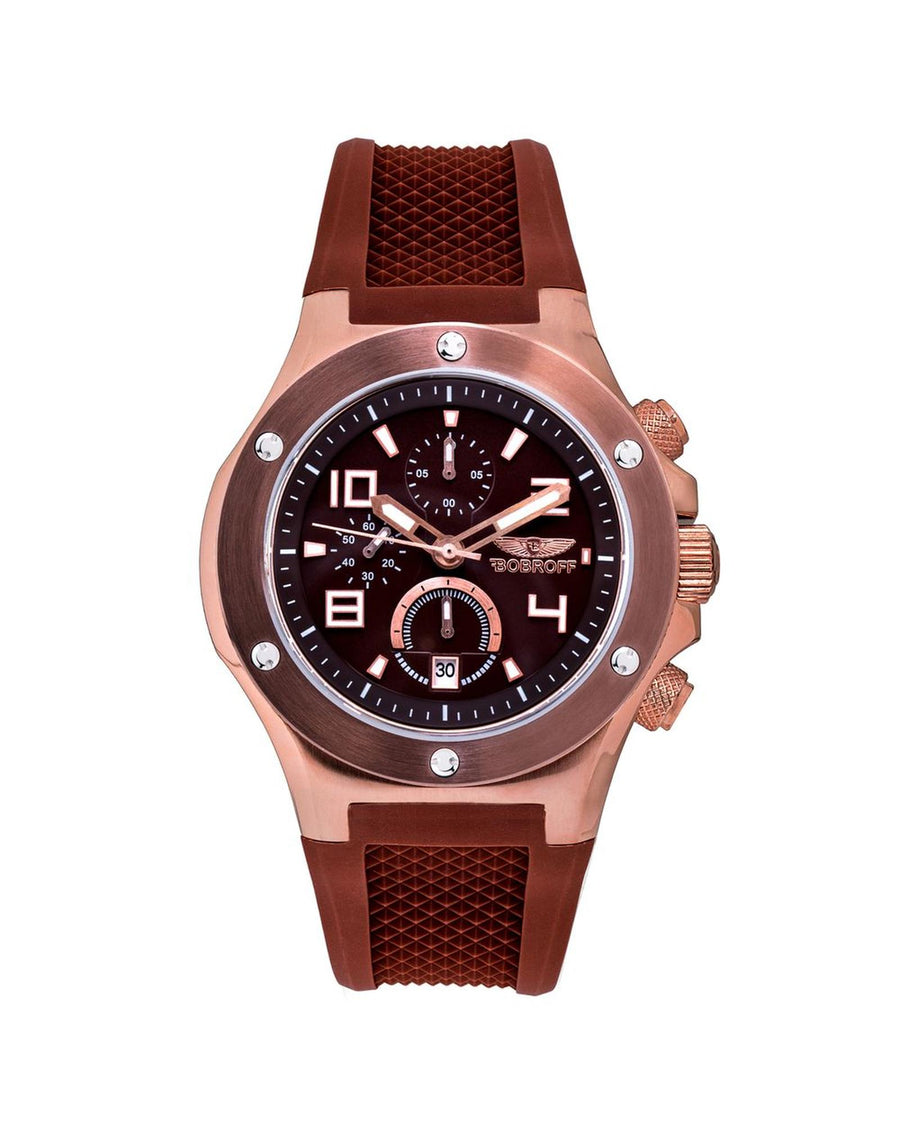 Bobroff Men's Brown Rubber Watch - One Size