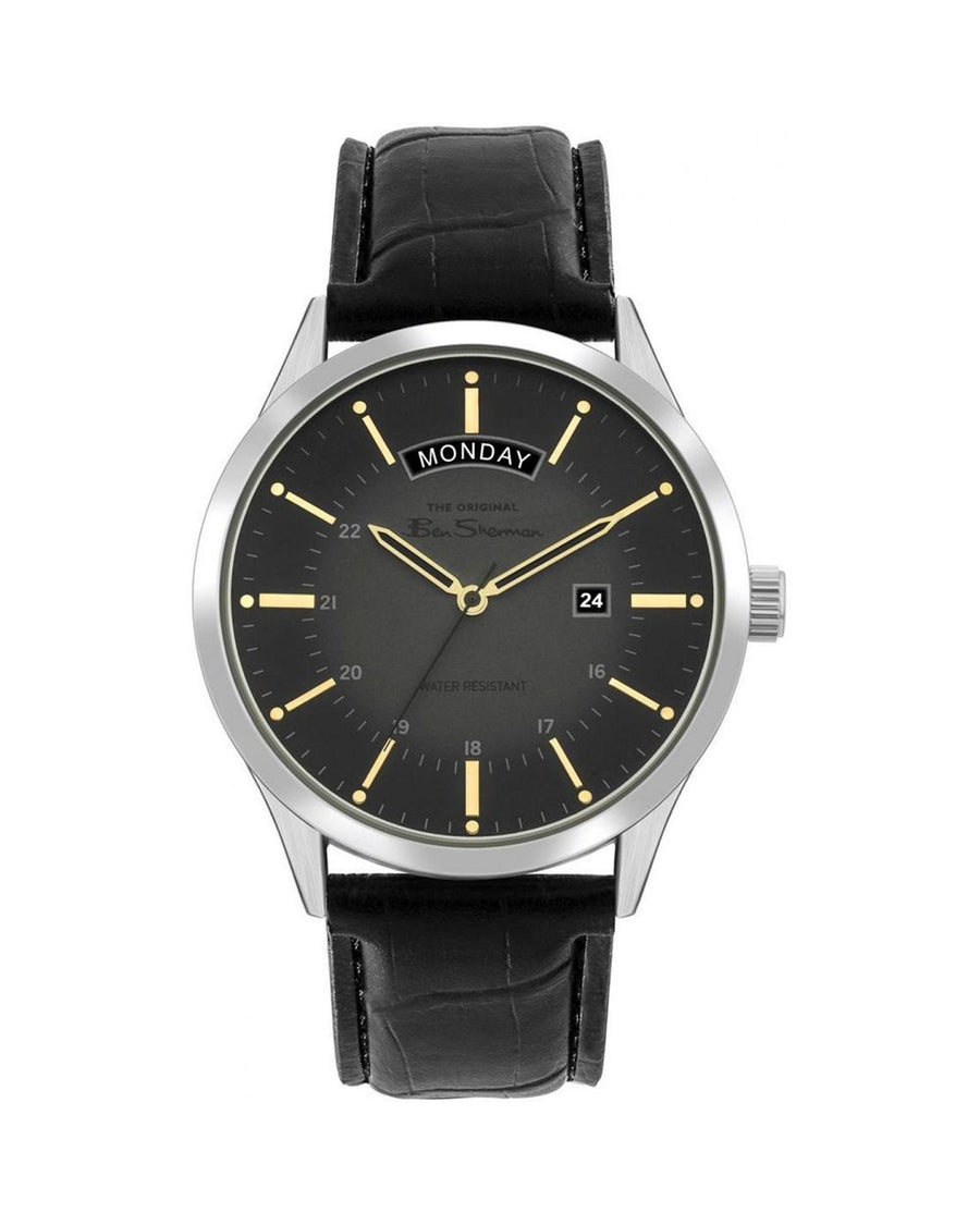 Ben Sherman Men's Black Leather Watch - One Size