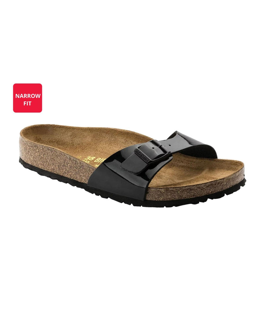 Narrow-Fit Cork Sandals with Buckle Strap - 43 EU