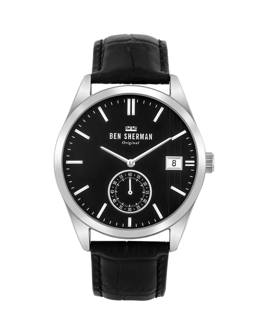 Ben Sherman Men's Black Leather Watch - One Size
