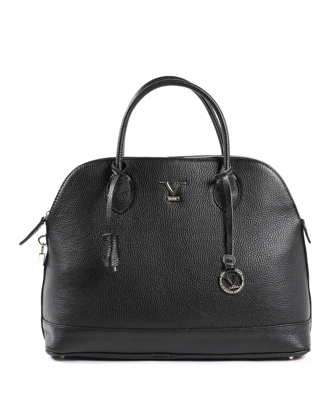 V Italia by VERSACE 1969 ABBIGLIAMENTO SPORTIVO SRL Women's V Italia by VERSACE 1969 ABBIGLIAMENTO SPORTIVO SRL Small Leather Satchel Black in Black - One Size