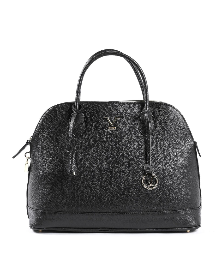 V Italia by VERSACE 1969 ABBIGLIAMENTO SPORTIVO SRL Women's V Italia by VERSACE 1969 ABBIGLIAMENTO SPORTIVO SRL Small Leather Satchel Black in Black - One Size