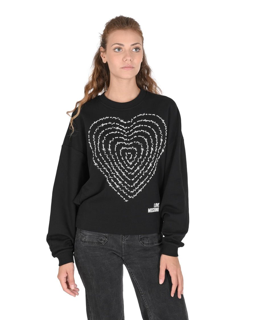 Cotton Sweatshirt with Inlay Detail - 44 EU