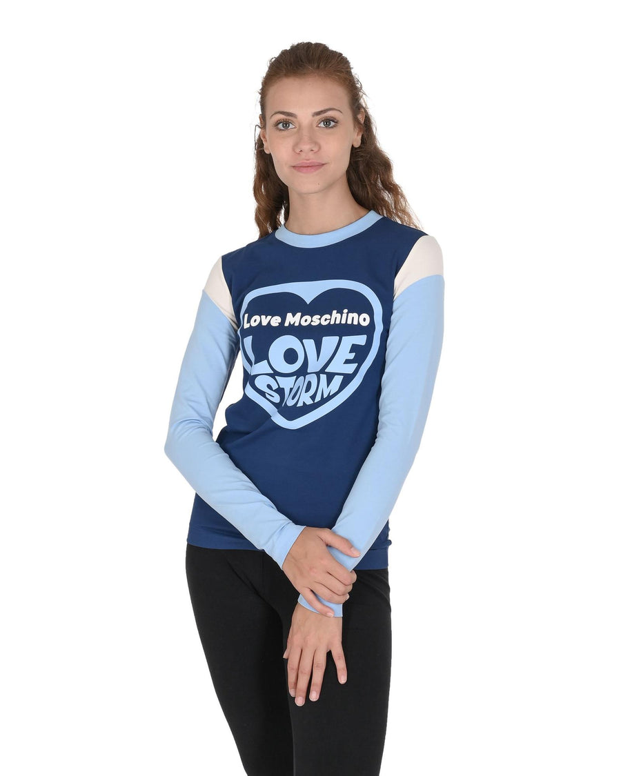 Love Moschino Women's Love Storm Long Sleeve T-Shirt - 42 IT