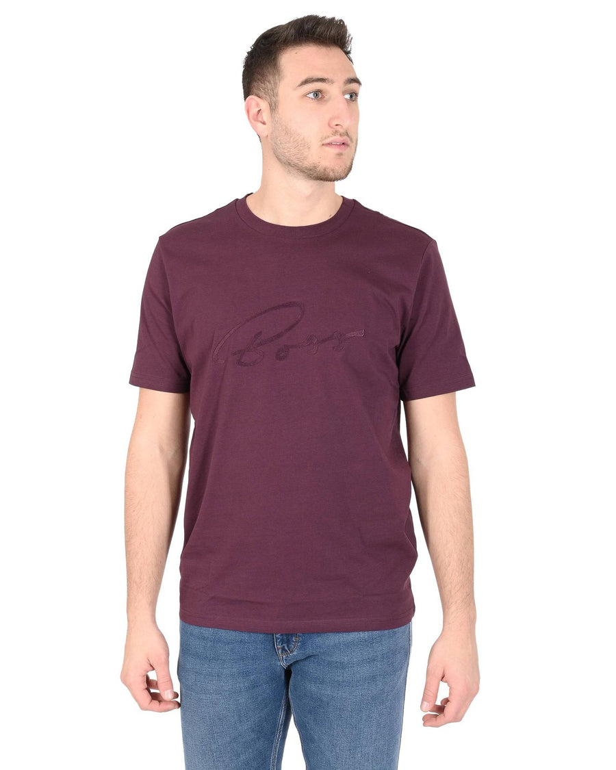 Hugo Boss Men's Polo Shirt in Medium Purple Cotton in Purple - XL