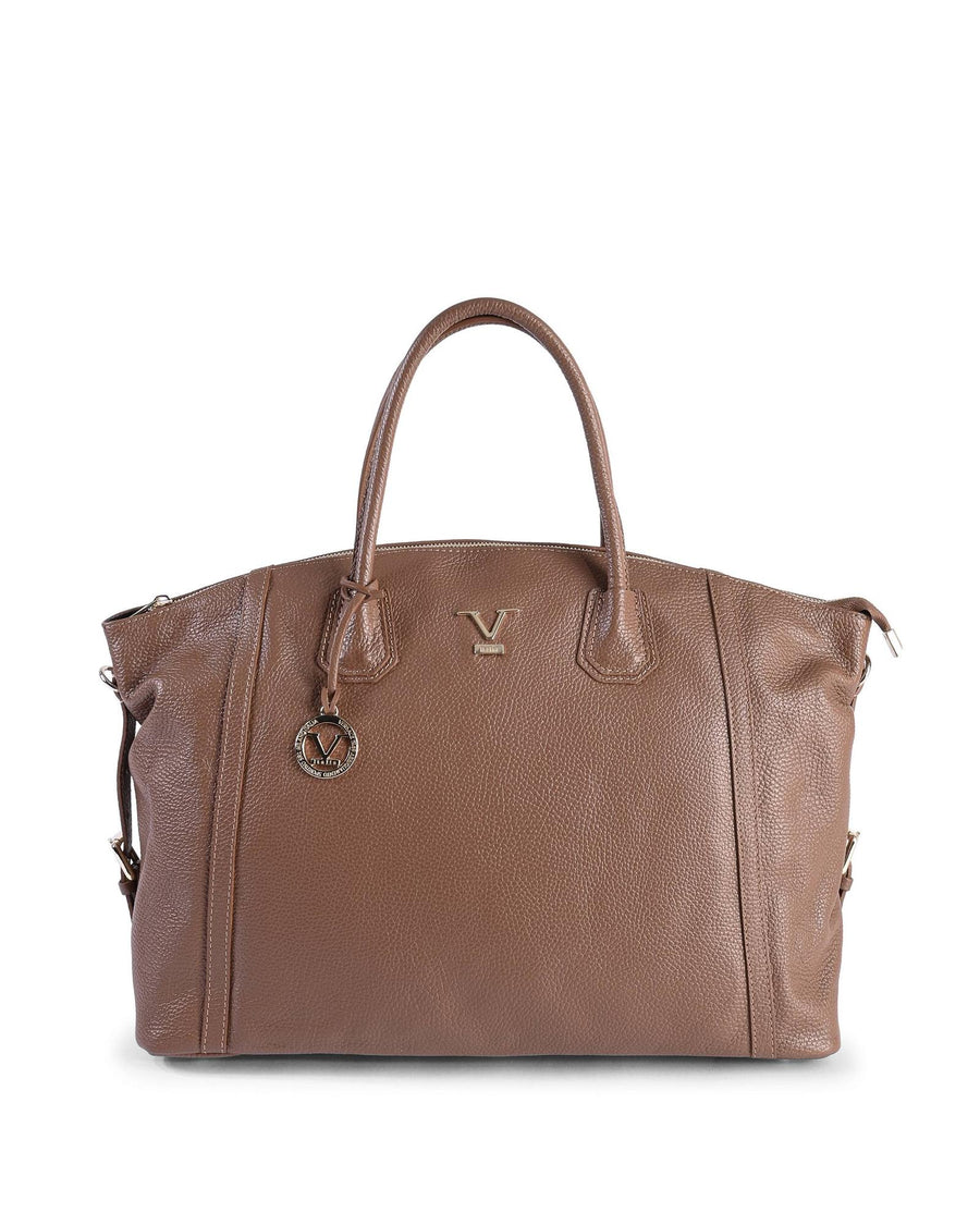 V Italia by Versace Genuine Leather Handbag Brown - One Size