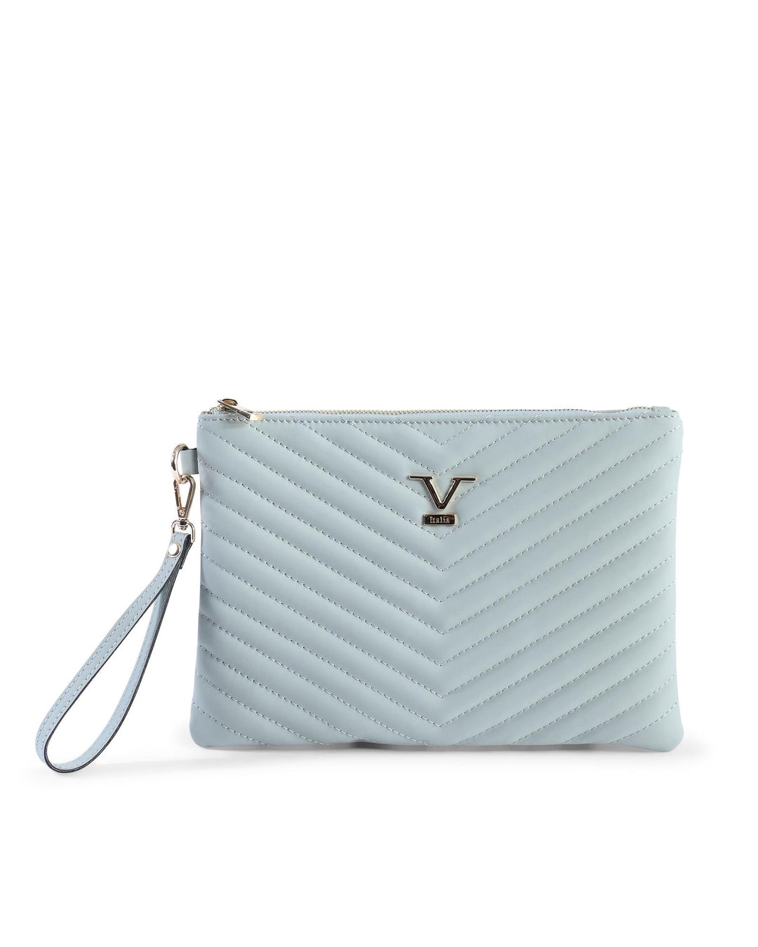 V Italia by VERSACE 1969 ABBIGLIAMENTO SPORTIVO SRL VItalia Clutch Light Blue - One Size