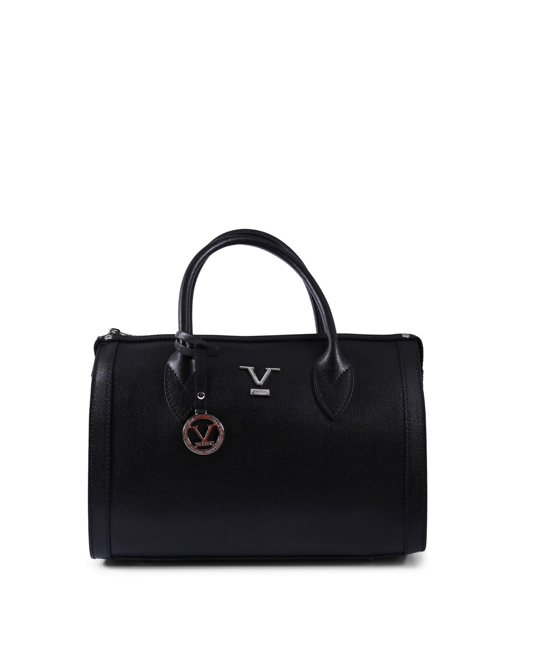 V Italia by VERSACE 1969 ABBIGLIAMENTO SPORTIVO SRL V Italia Black Leather Satchel Handbag - One Size