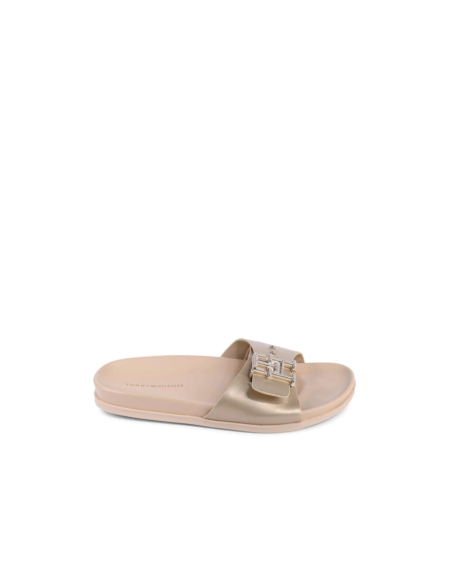 Leather Sandal with Gold Detailing - 41 EU