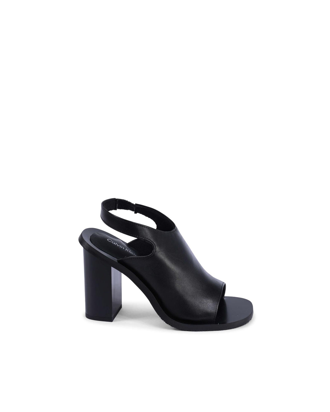 Leather Slingback Sandals Mid Heel - 37 EU