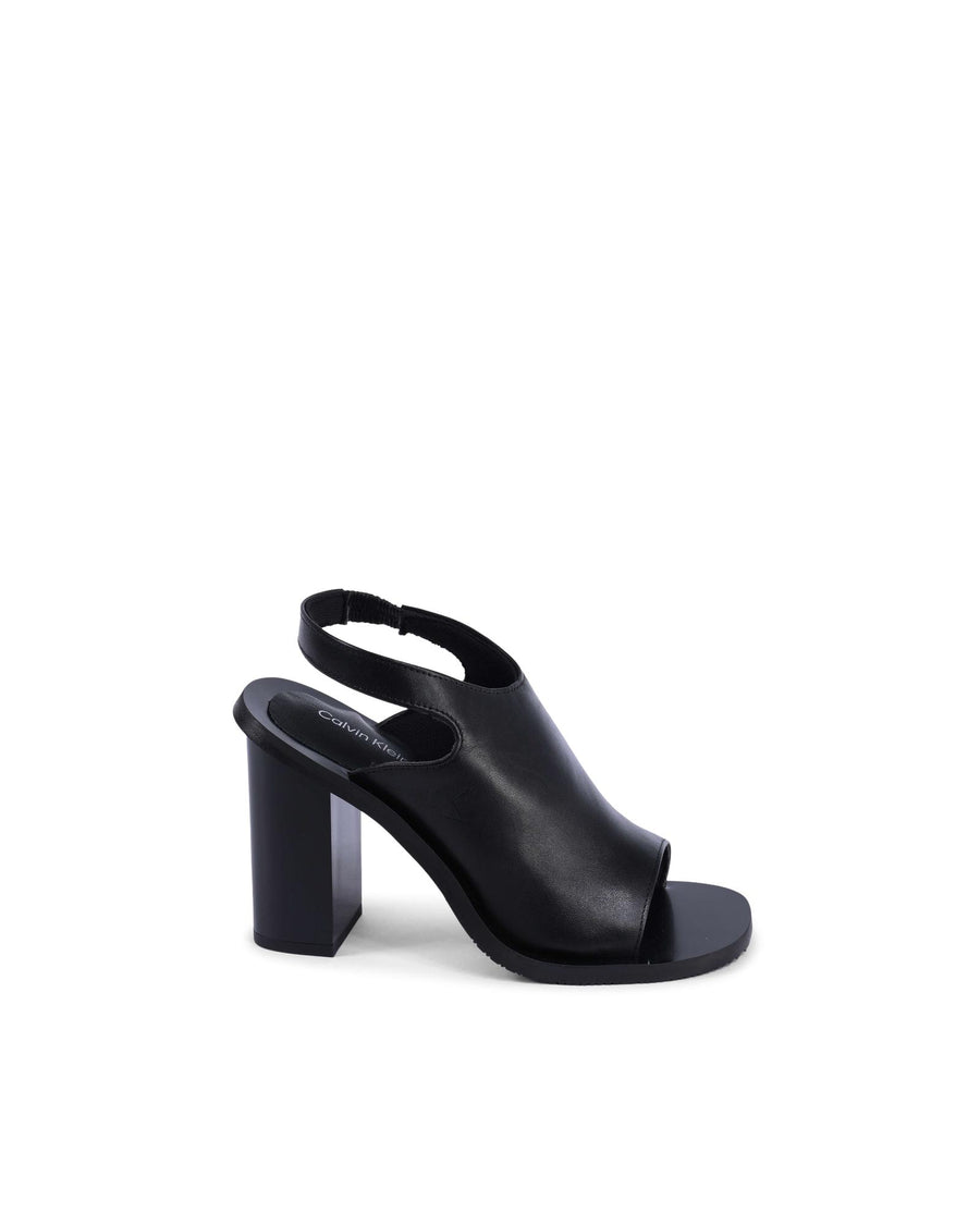 Leather Slingback Sandals Mid Heel - 38 IT