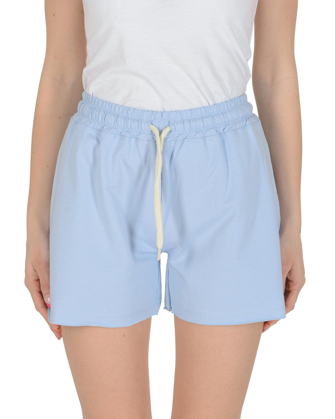 Light Blue Cotton Stretch Pants - M