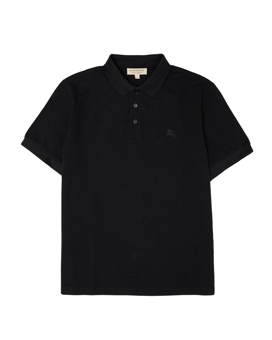 Burberry Men's Black Cotton Collared Polo Shirt - 52 IT