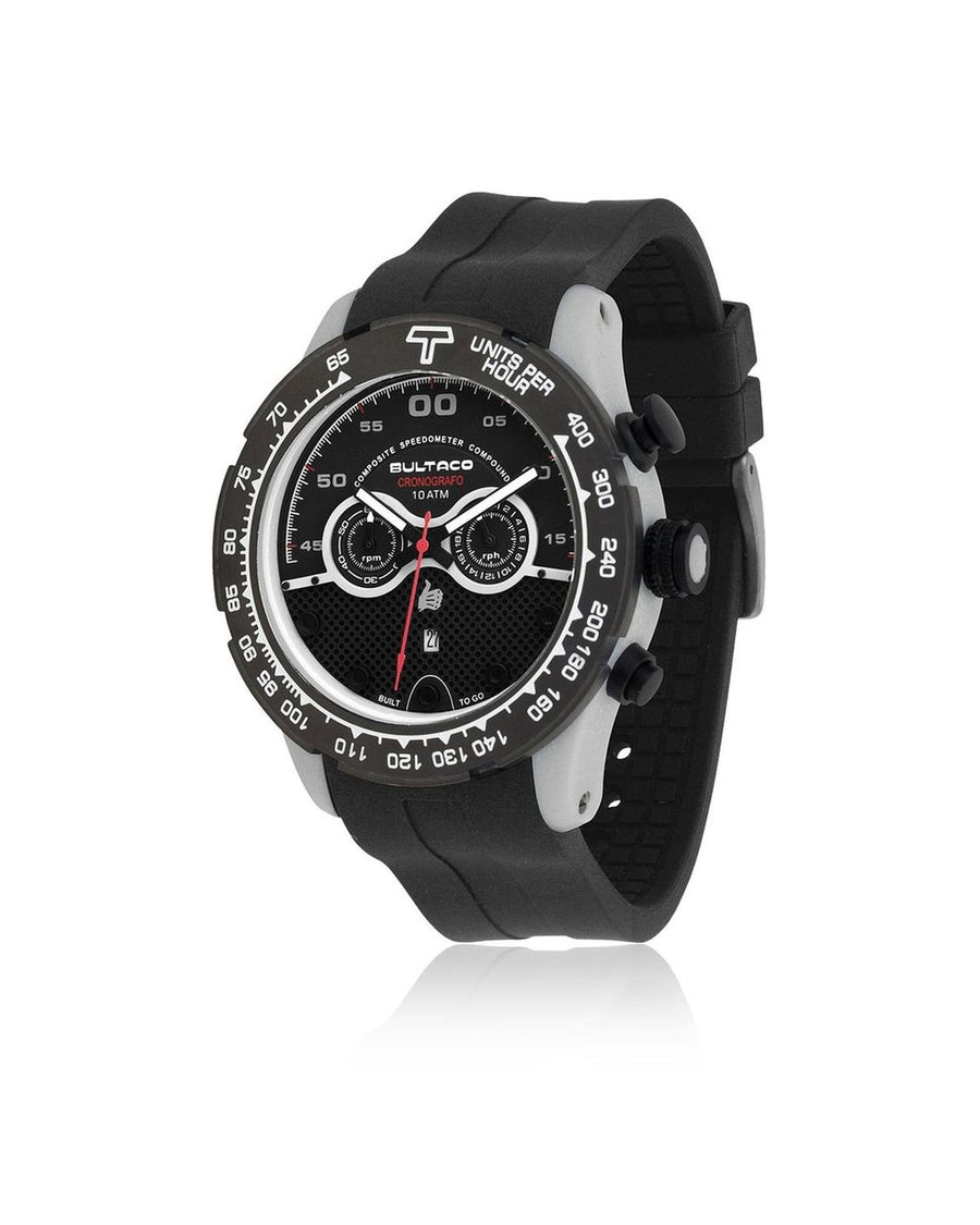 Bultaco Men's Black Rubber Watch - One Size