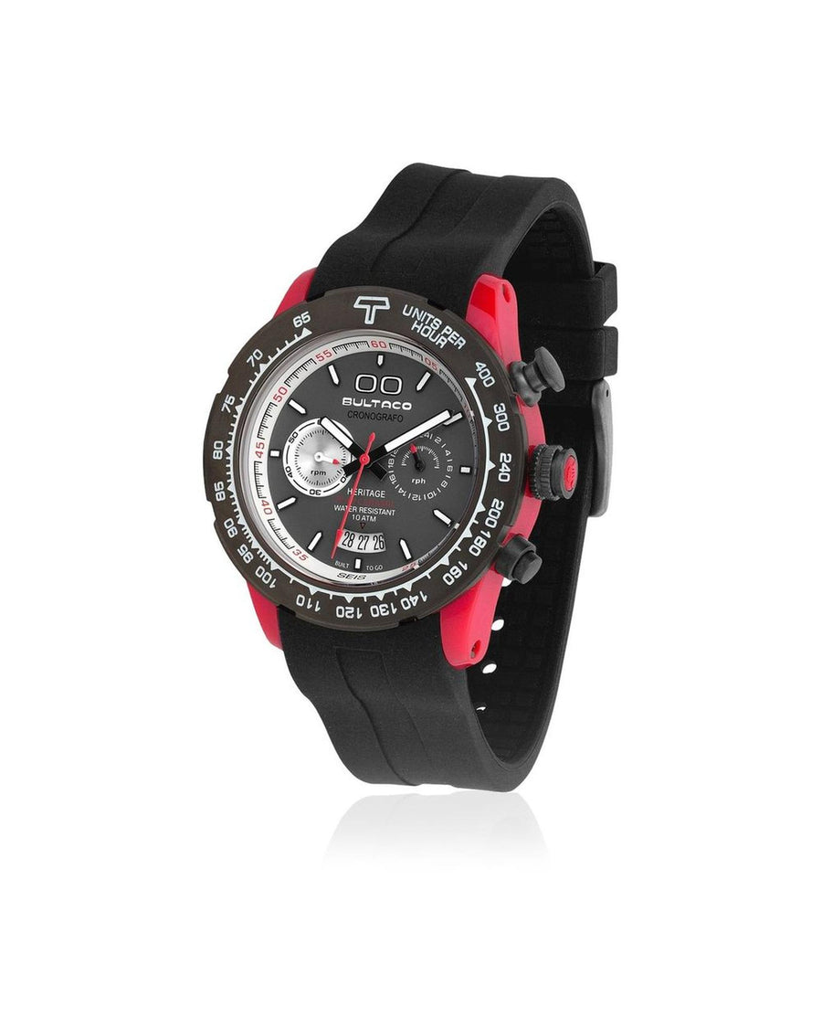 Bultaco Men's Black Rubber Watch - One Size