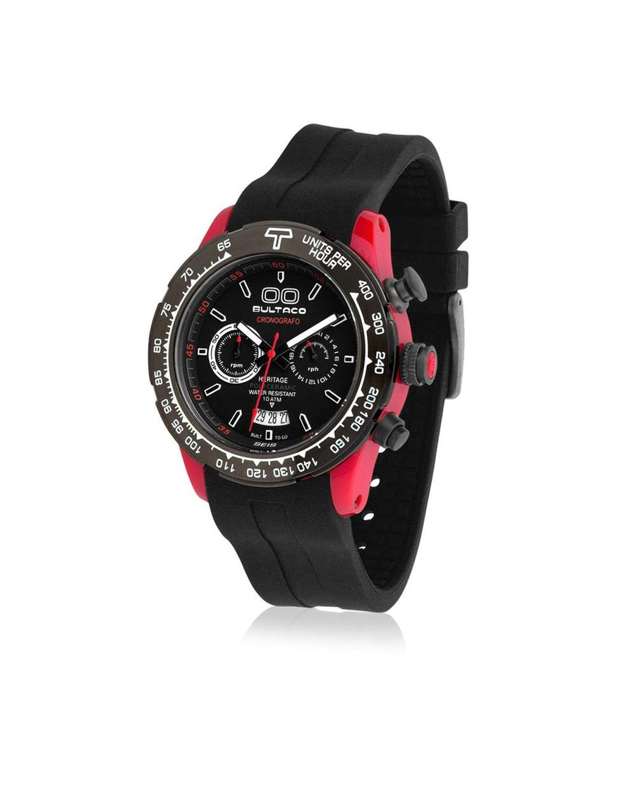 Bultaco Men's Black Rubber Watch - One Size