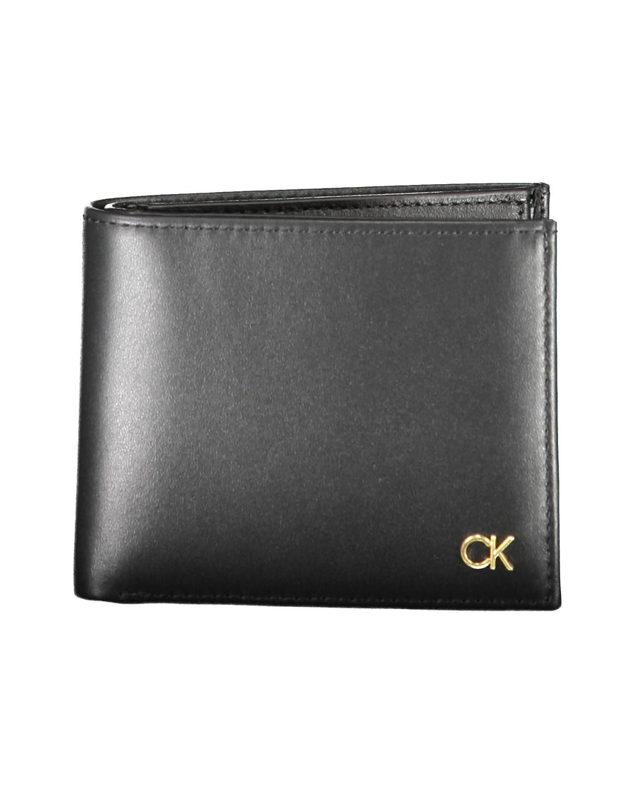 Calvin Klein Men's Black Leather Wallet - One Size