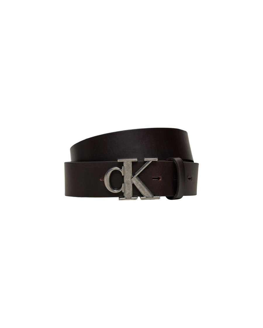 Calvin Klein Jeans Men's Brown Leather Belt - 100 cm