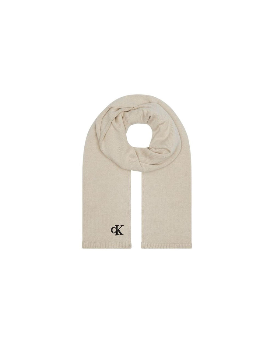 Calvin Klein Women's Beige Cotton Scarf - One Size