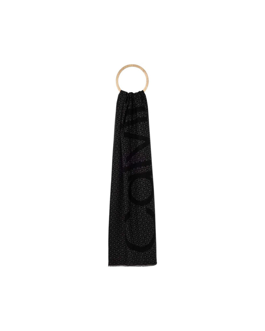 Calvin Klein Women's Black Acrylic Scarf - One Size