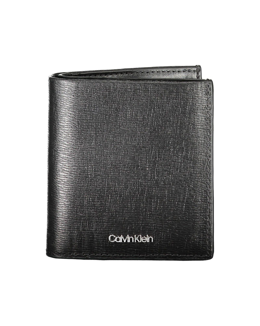 Calvin Klein Men's Black Leather Wallet - One Size