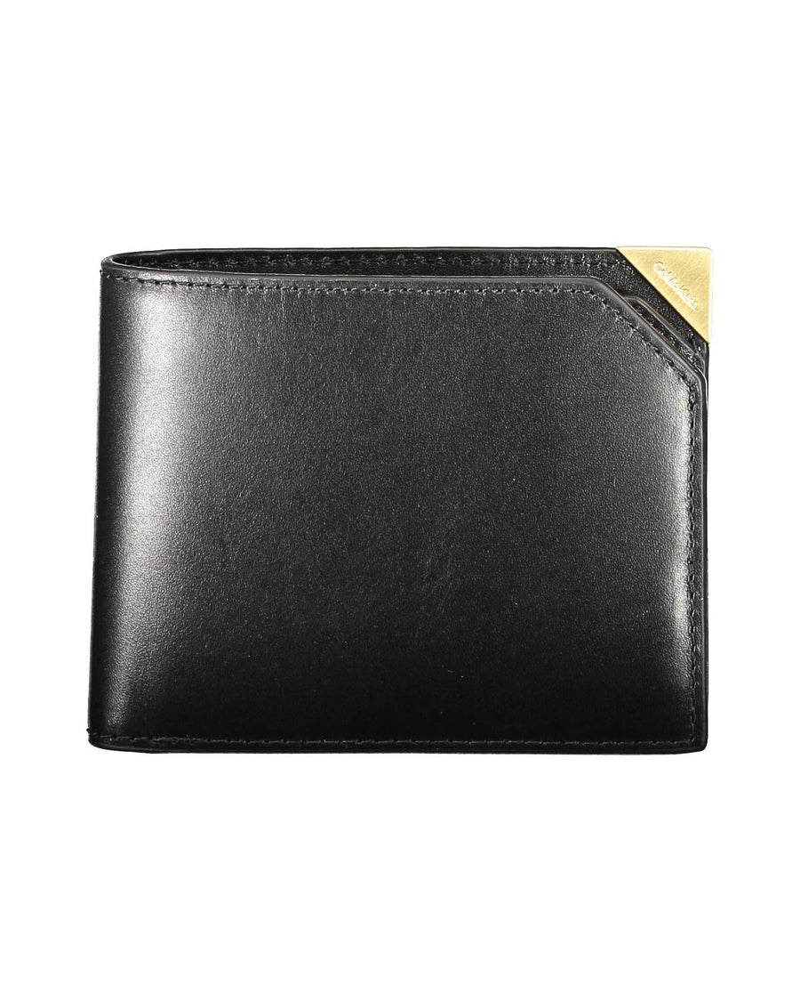 Calvin Klein Men's Black Leather Wallet - One Size