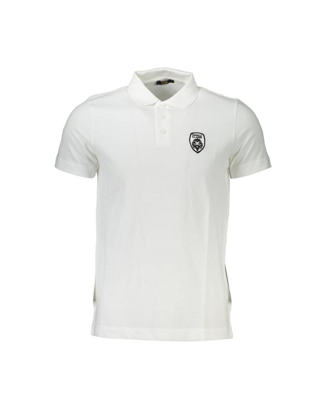 Cavalli Class Men's White Cotton Polo Shirt - XL