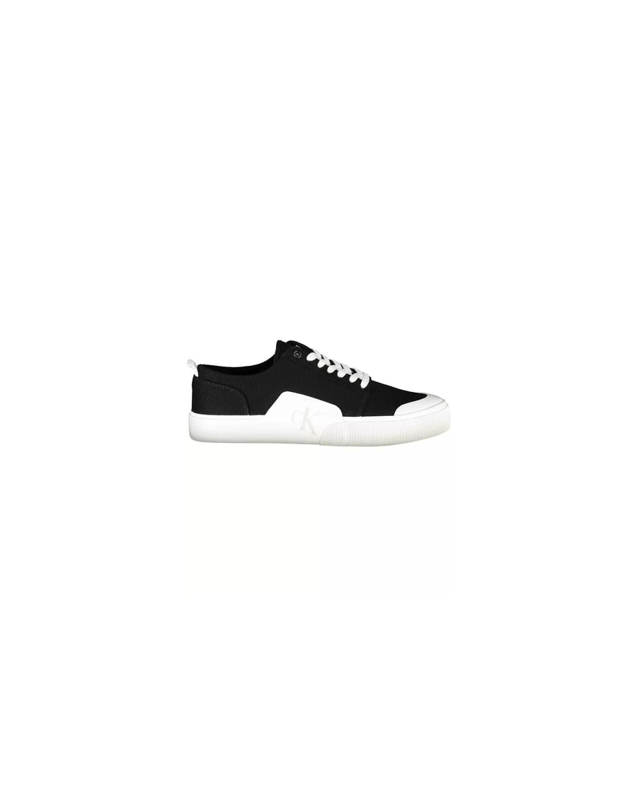 Calvin Klein Men's Black Cotton Sneaker - 44 EU