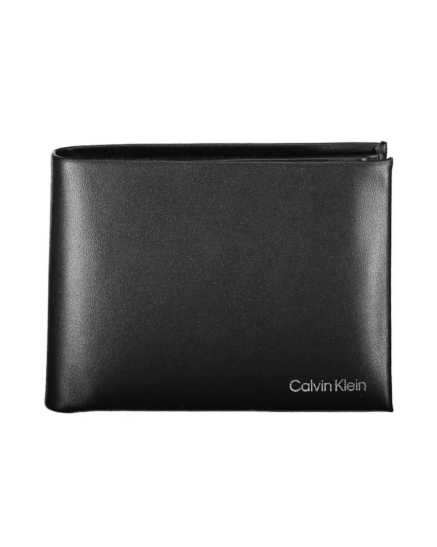 Calvin Klein Men's Black Leather Wallet - One Size
