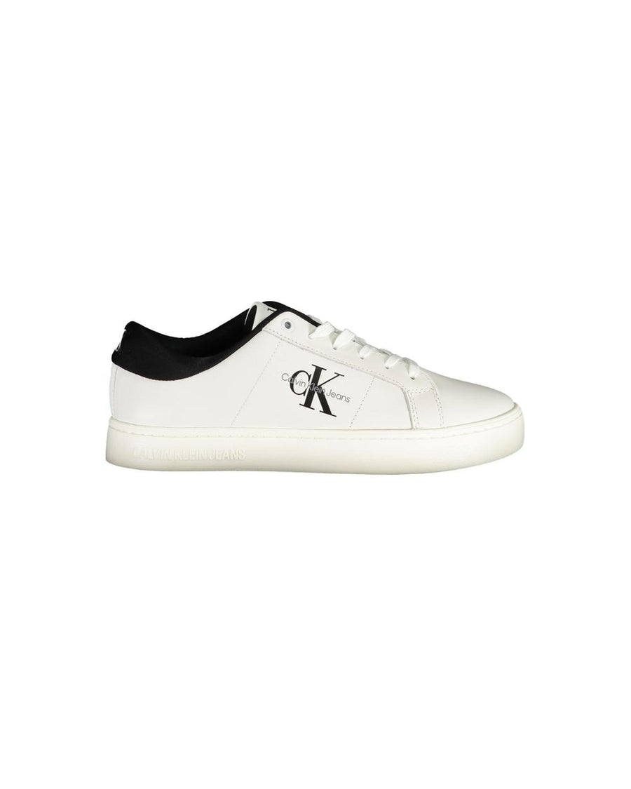 Calvin Klein Men's White Polyester Sneaker - 41 EU