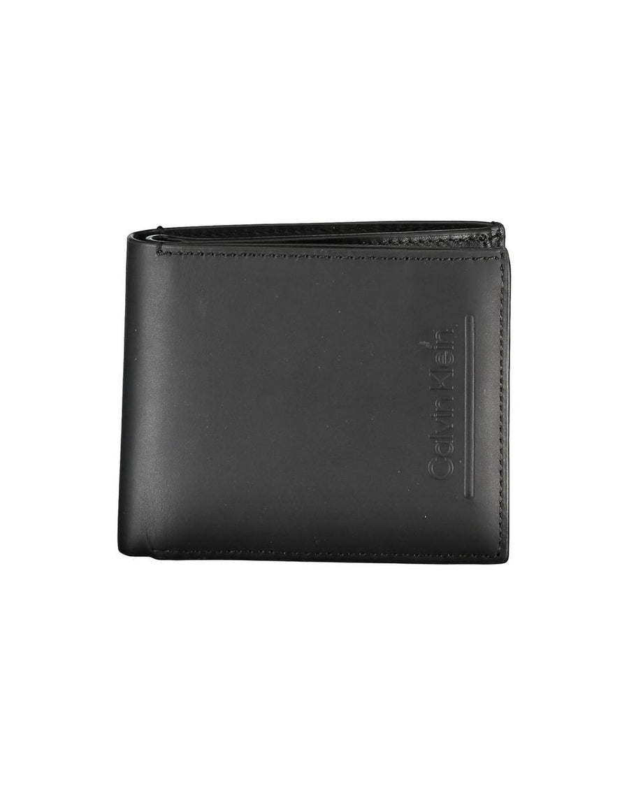 Calvin Klein Men's Black Leather Wallet - One Size