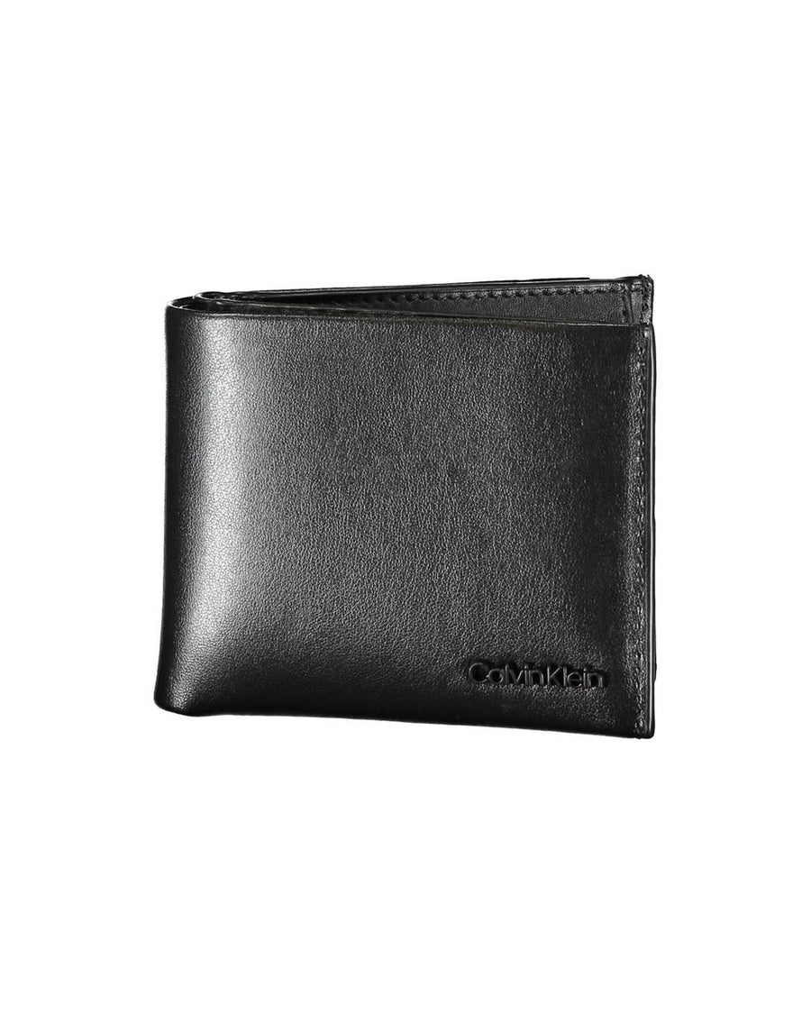 Calvin Klein Men's Black Leather Wallet - One Size