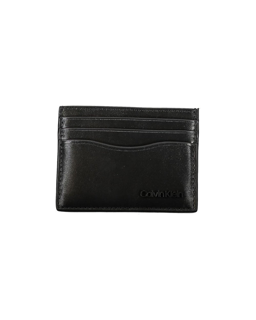 Calvin Klein Men's Black Leather Wallet - One Size