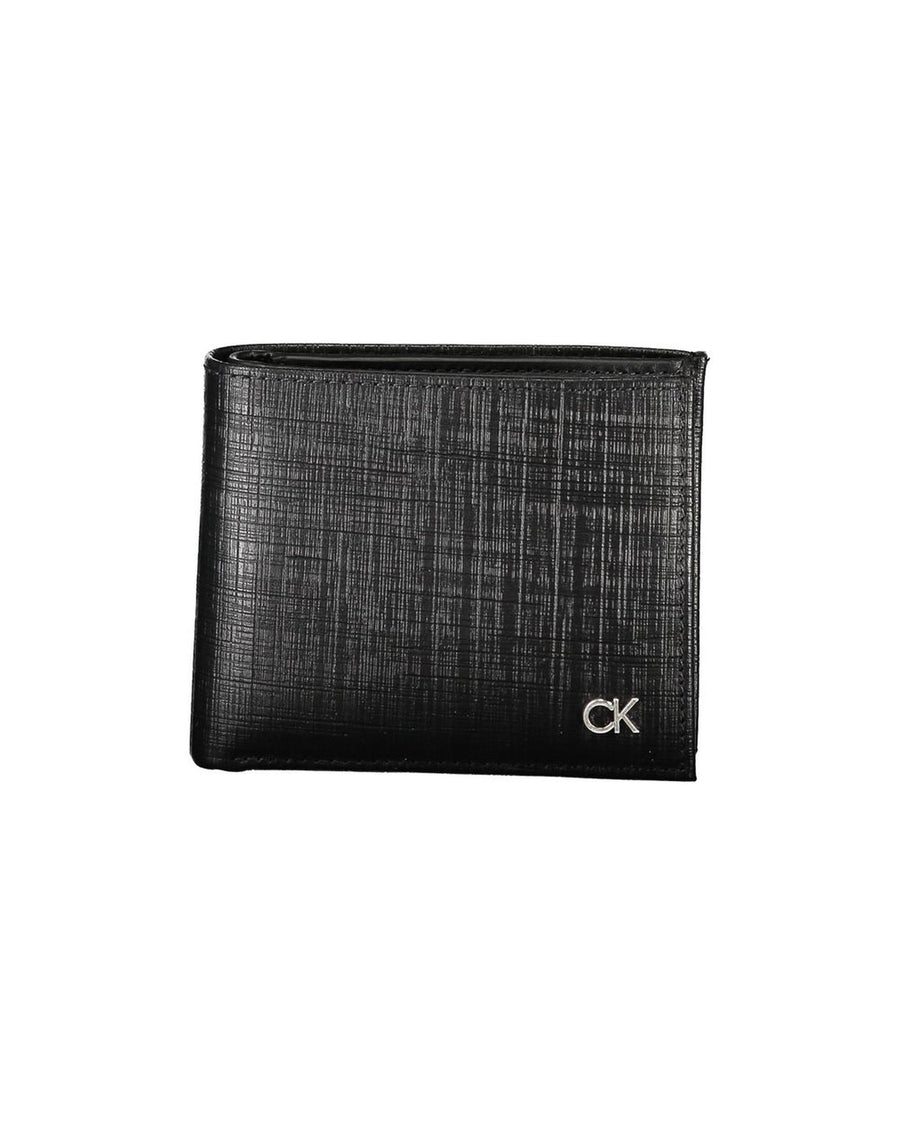 Calvin Klein Men's Black Leather Wallet - One Size