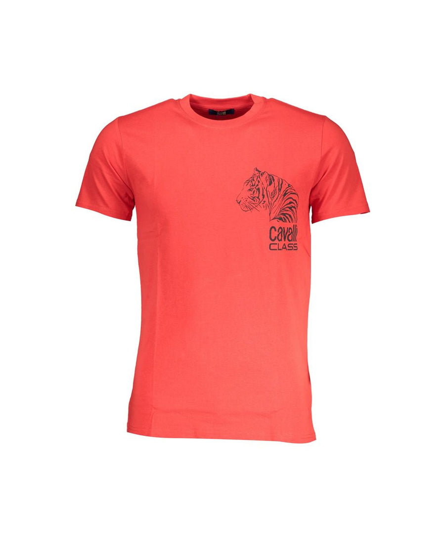 Cavalli Class Men's Red Cotton T-Shirt - L