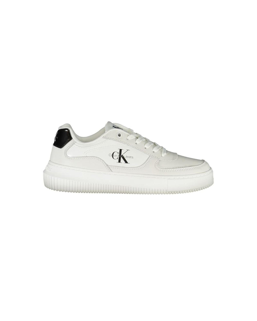 Calvin Klein Women's White Polyester Sneaker - 39 EU