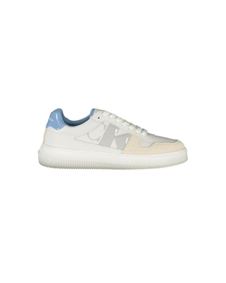 Calvin Klein Men's White Polyester Sneaker - 41 EU