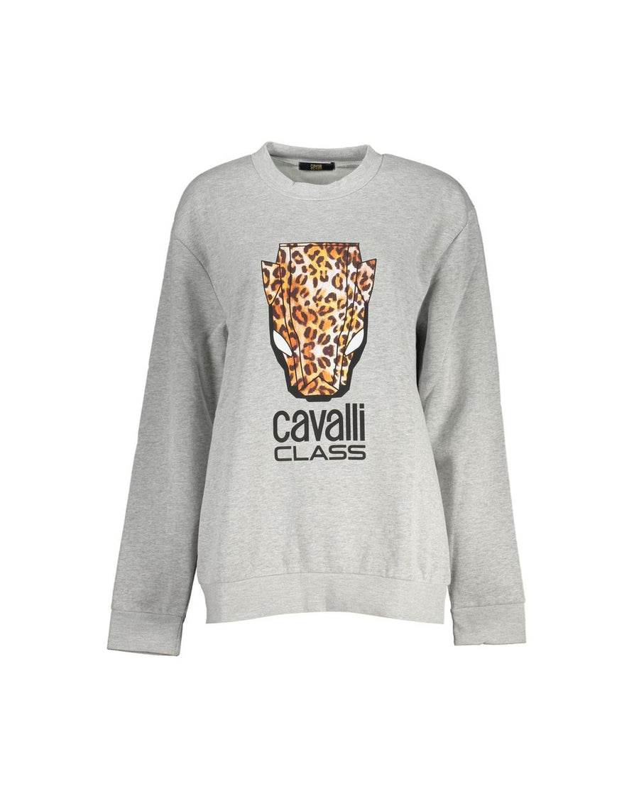 Cavalli Class Women's Gray Cotton Sweater - 2XL