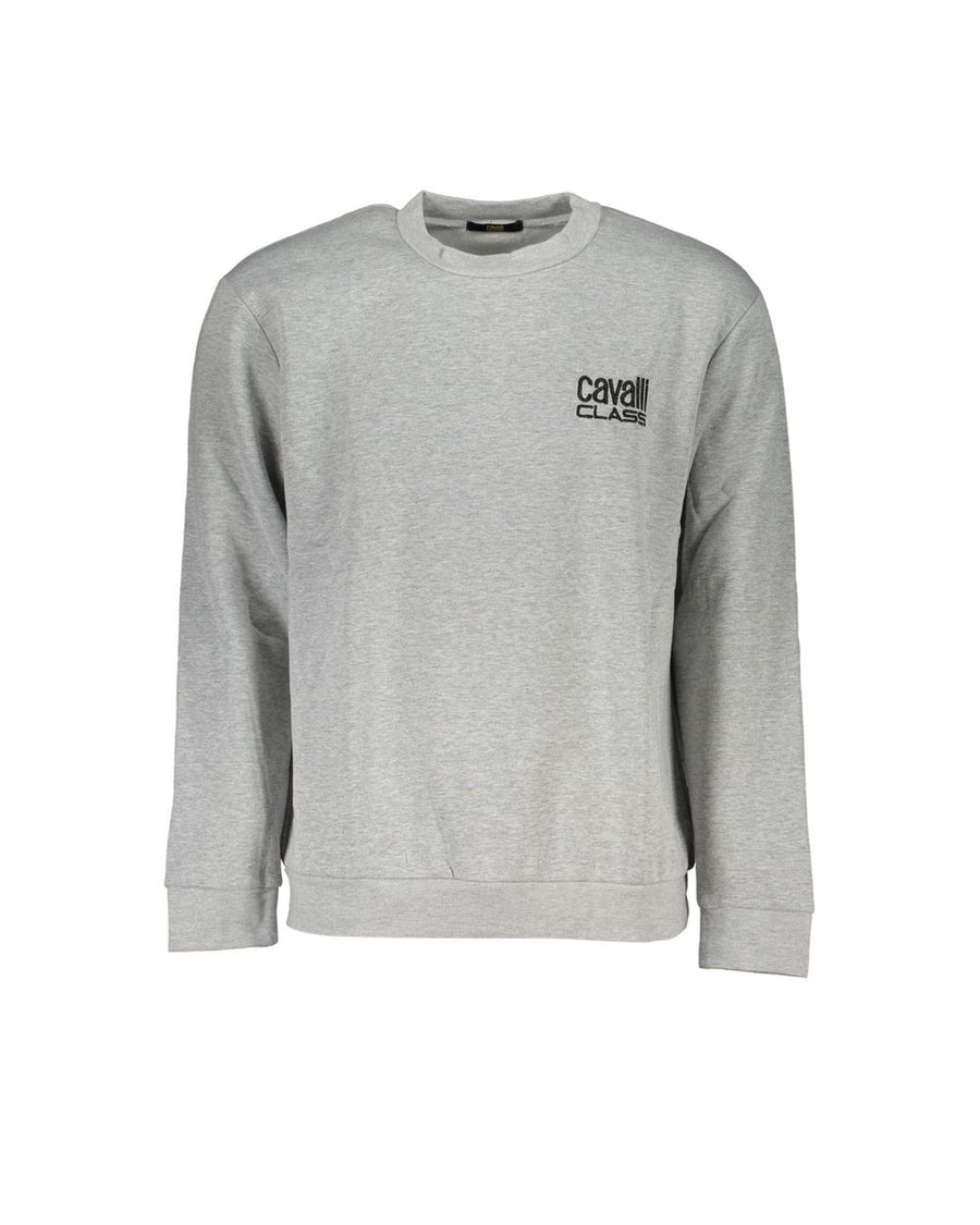 Cavalli Class Men's Gray Cotton Sweater - S