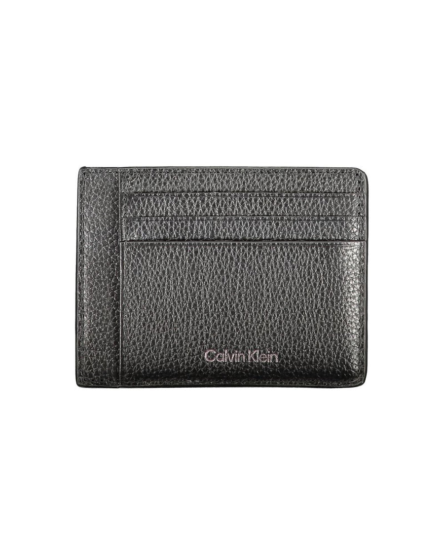 Calvin Klein Men's Black Leather Wallet - One Size