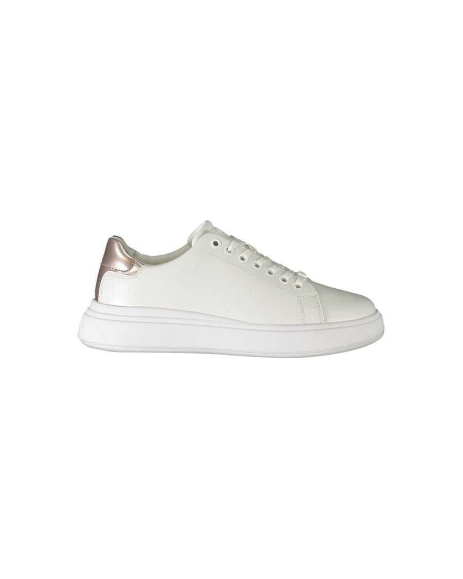 Calvin Klein Women's White Polyester Sneaker - 40 EU
