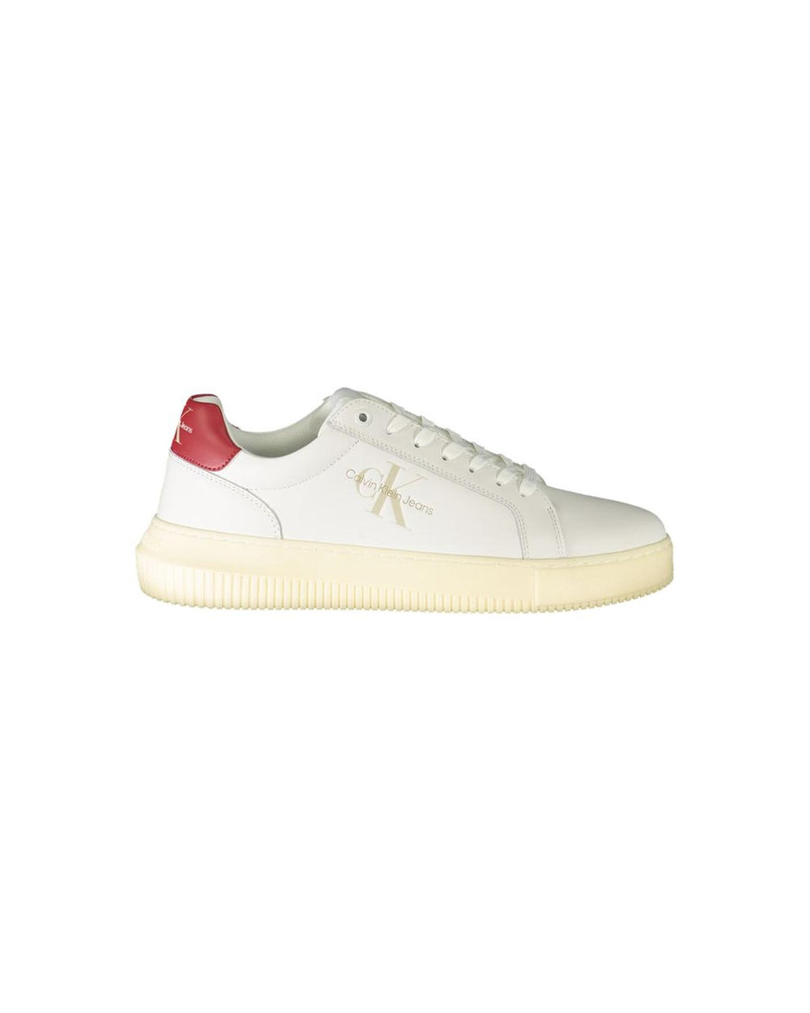 Calvin Klein Men's White Polyester Sneaker - 41 EU