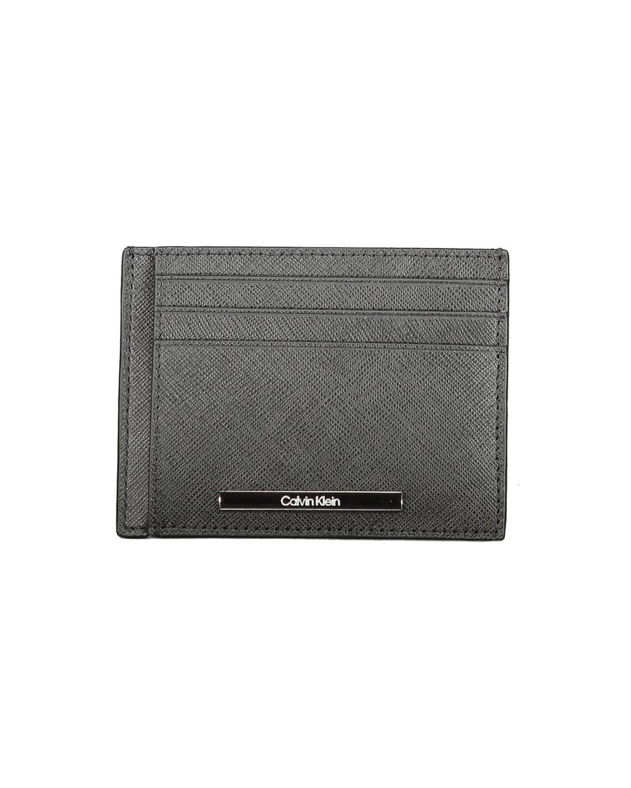 Calvin Klein Men's Black Leather Wallet - One Size