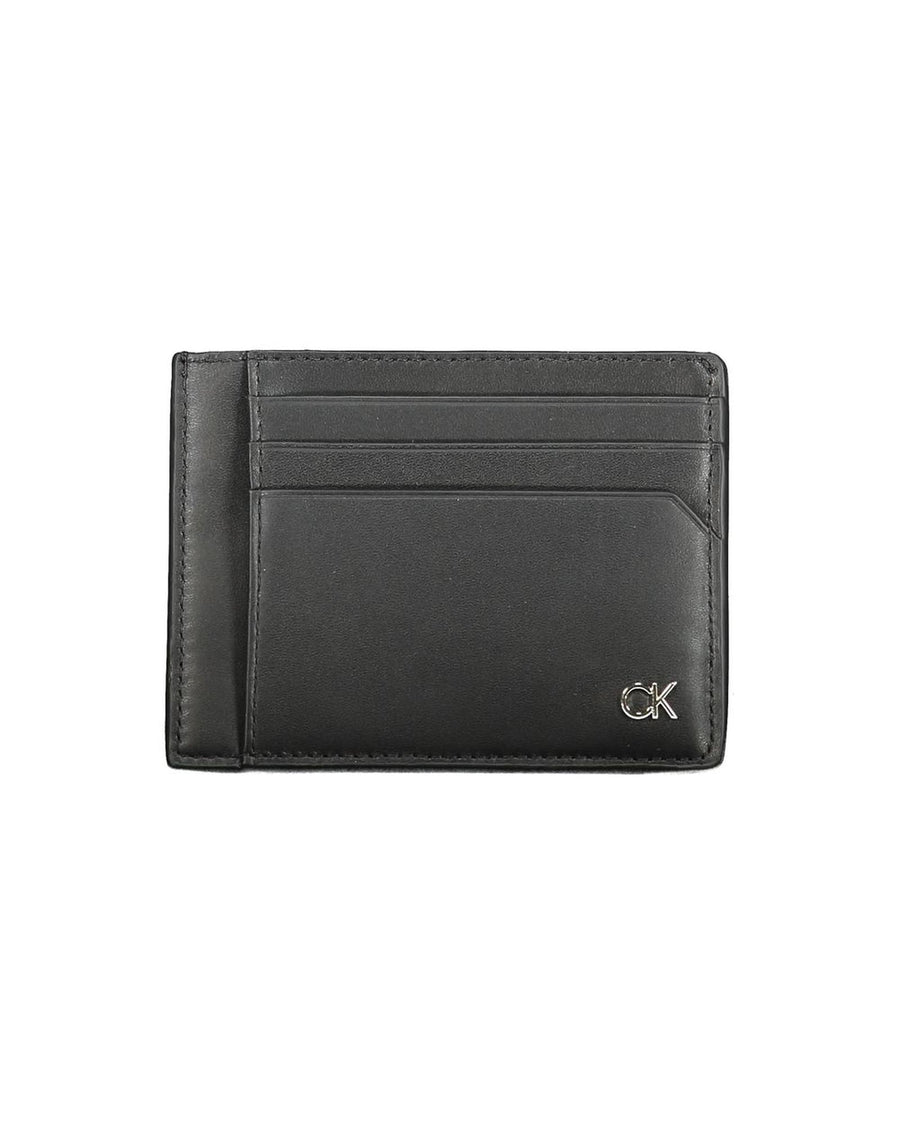 Calvin Klein Men's Black Leather Wallet - One Size