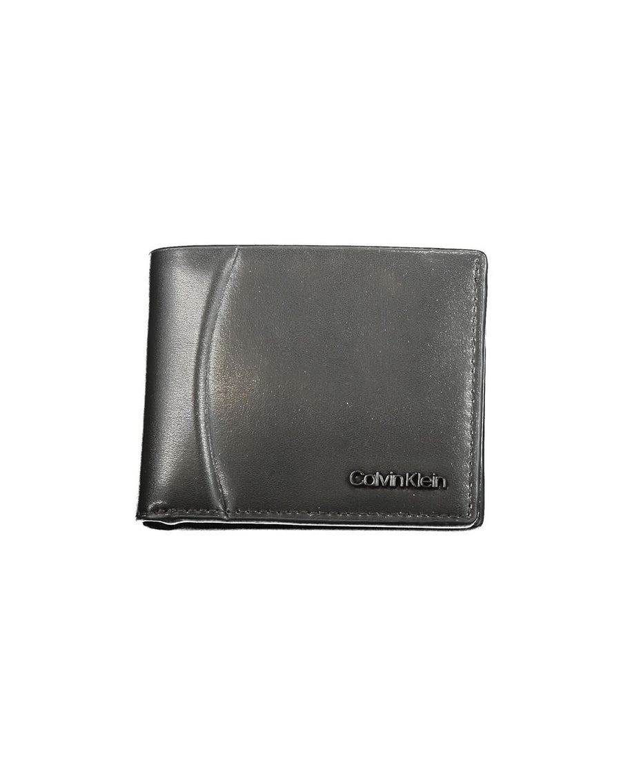 Calvin Klein Men's Black Leather Wallet - One Size