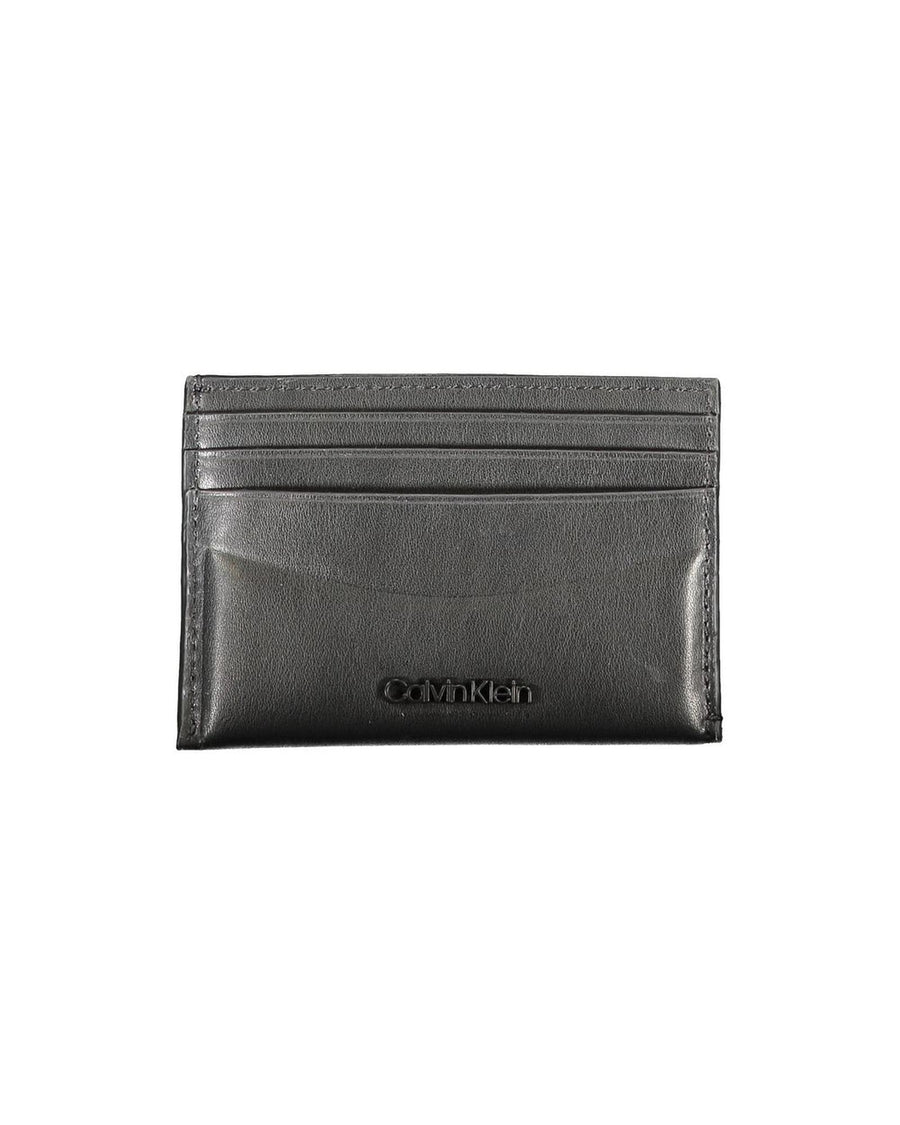 Calvin Klein Men's Black Leather Wallet - One Size