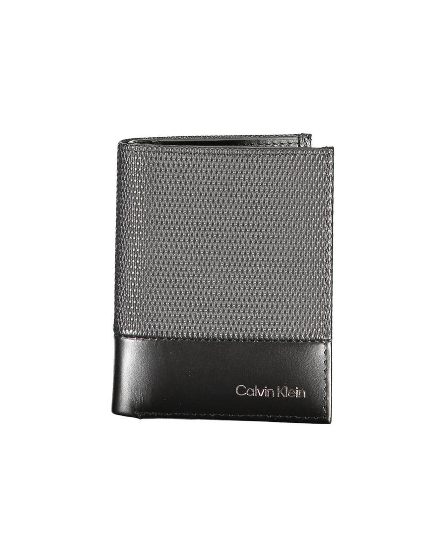 Calvin Klein Men's Black Leather Wallet - One Size