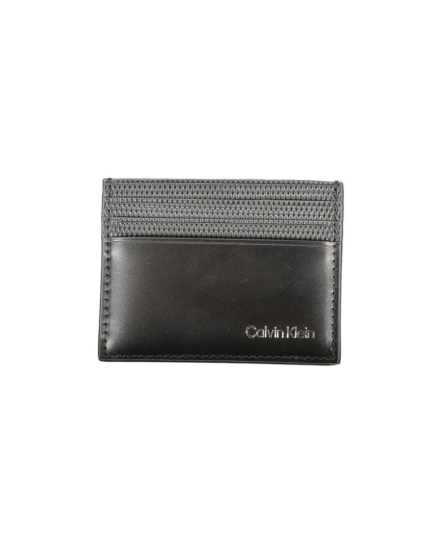 Calvin Klein Men's Black Leather Wallet - One Size