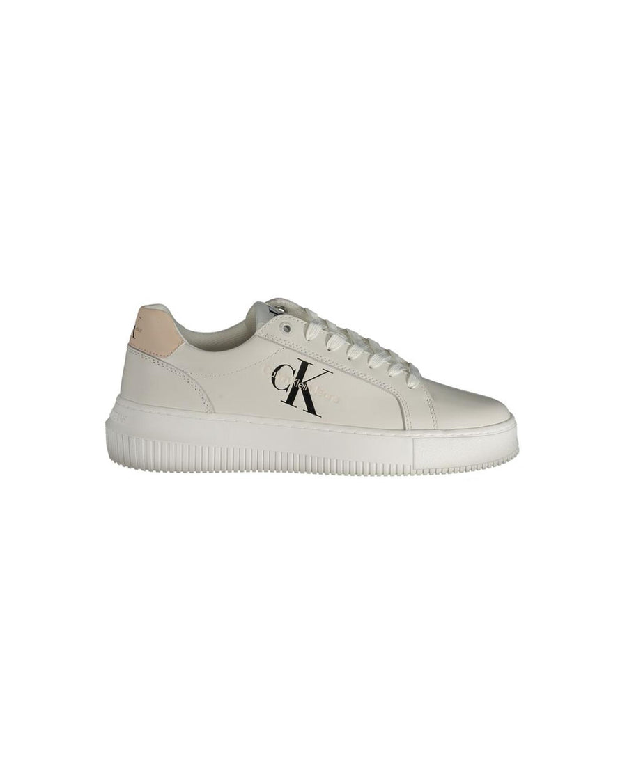 Calvin Klein Women's White Polyester Sneaker - 38 EU